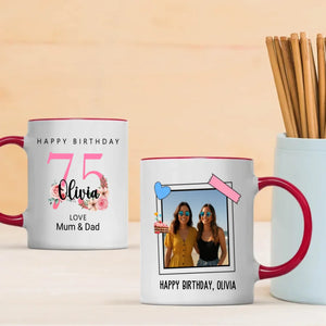 Timeless at 75th – Elegant Birthday Mug for Grandparents | 89Prints