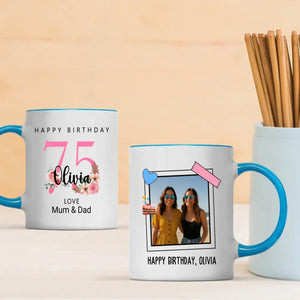 Timeless at 75th – Elegant Birthday Mug for Grandparents | 89Prints