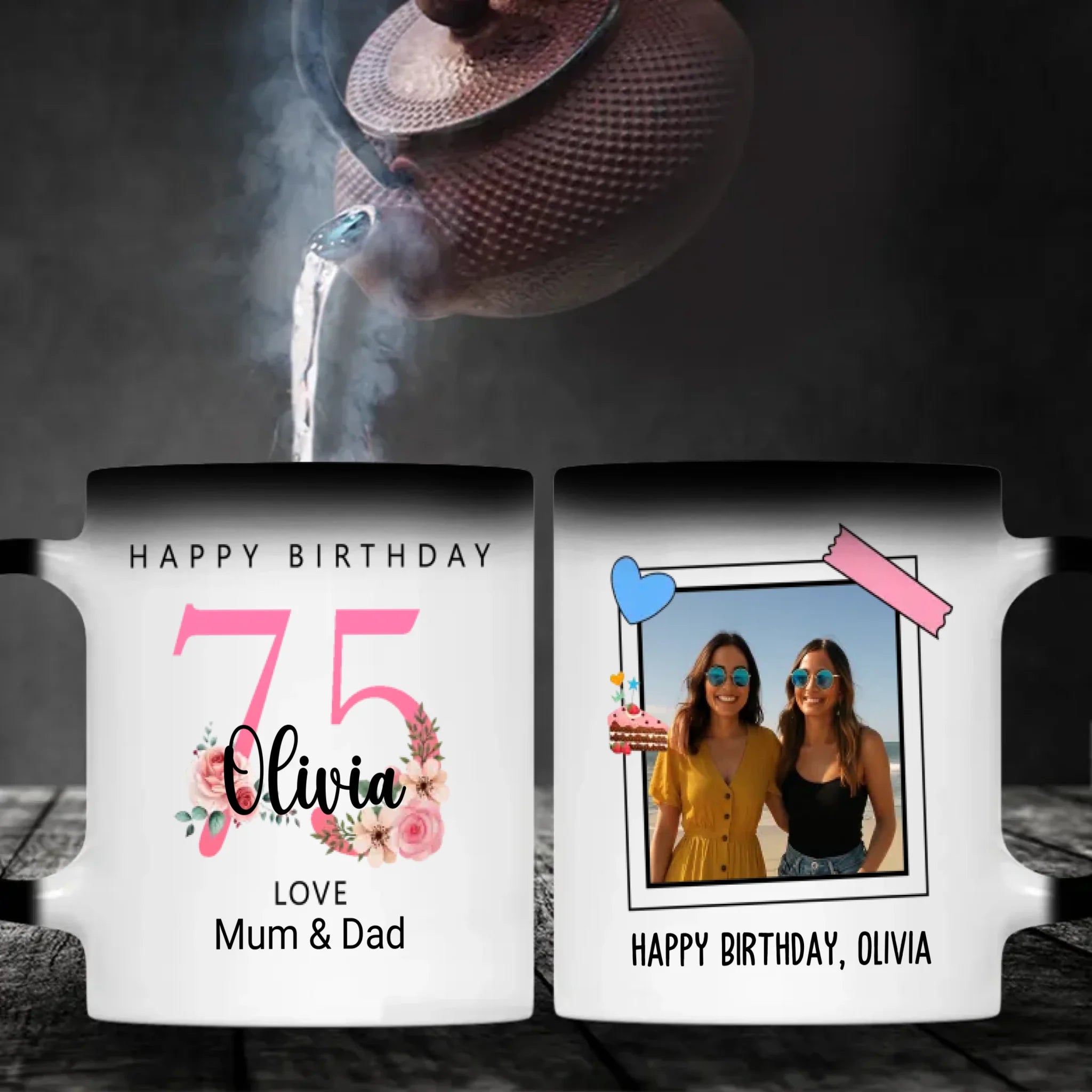 Timeless at 75th – Elegant Birthday Mug for Grandparents | 89Prints