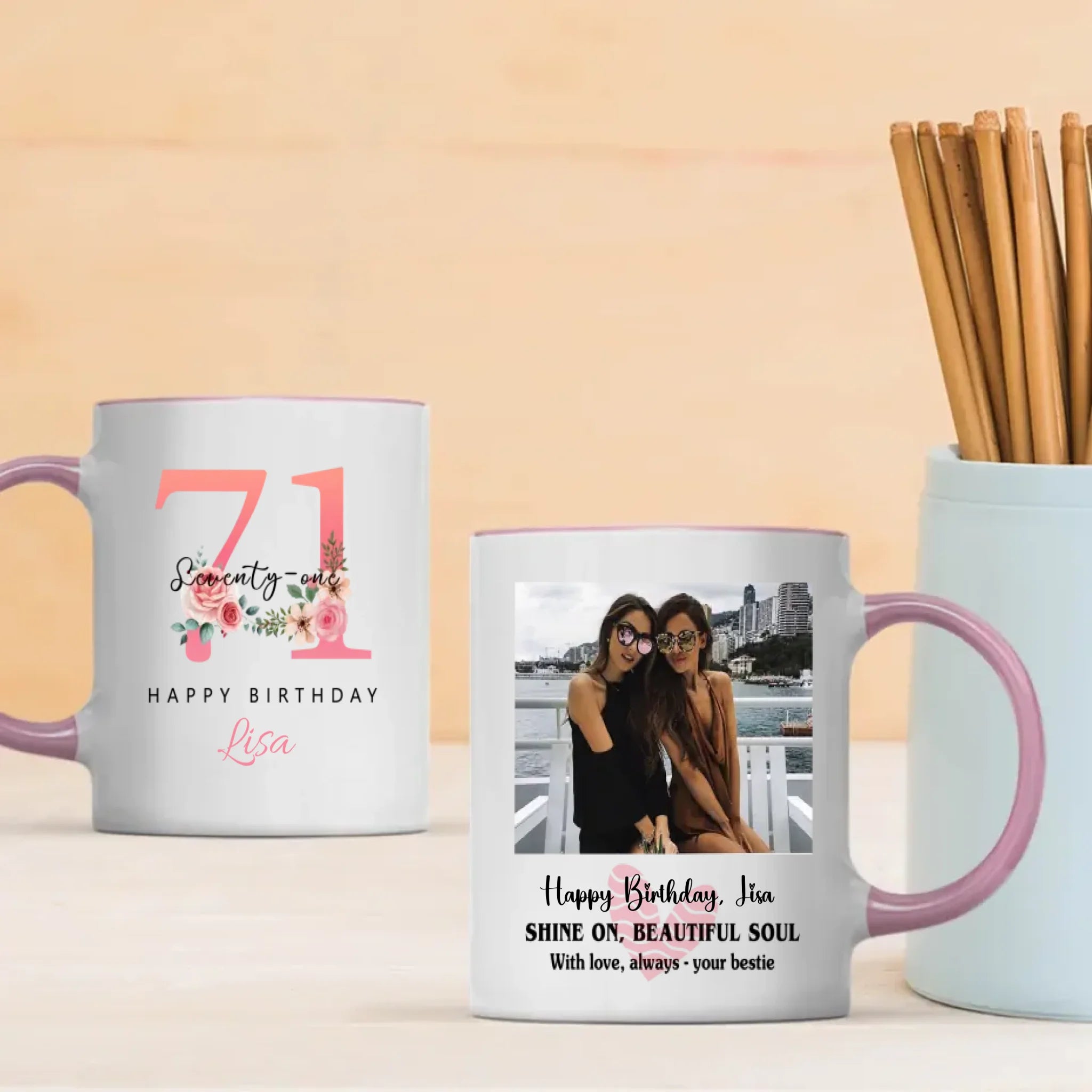 Lovely 71st Birthday Mug – Meaningful Custom Retro Keepsake – 89Prints