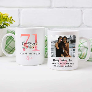 Lovely 71st Birthday Mug – Meaningful Custom Retro Keepsake – 89Prints