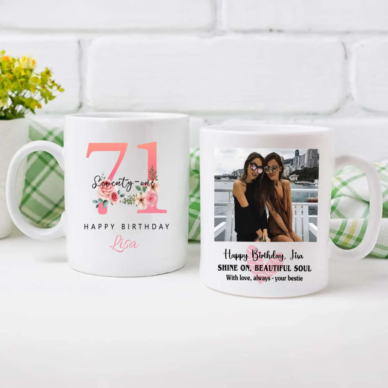 Lovely 71st Birthday Mug – Meaningful Custom Retro Keepsake – 89Prints
