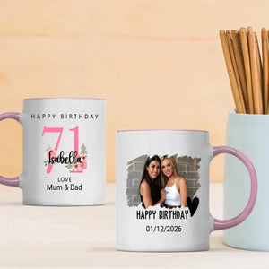 Personalized 71st Birthday Gift Mug for Her – A Toast to Timeless Love - 89Prints