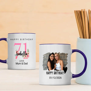 Personalized 71st Birthday Gift Mug for Her – A Toast to Timeless Love - 89Prints