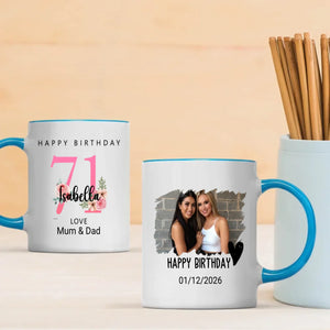 Personalized 71st Birthday Gift Mug for Her – A Toast to Timeless Love - 89Prints