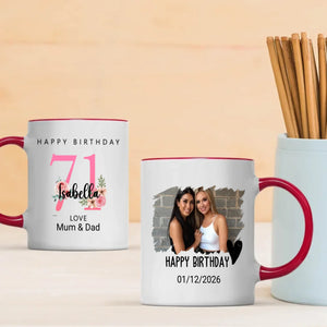 Personalized 71st Birthday Gift Mug for Her – A Toast to Timeless Love - 89Prints