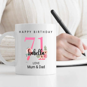 Personalized 71st Birthday Gift Mug for Her – A Toast to Timeless Love - 89Prints