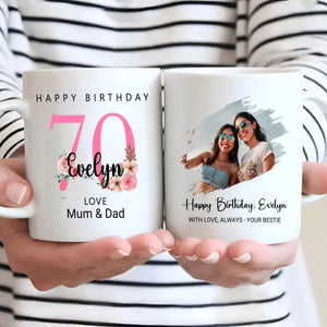 Elegant 70th Birthday Mug – Cheers to Seven Decades - 89Prints