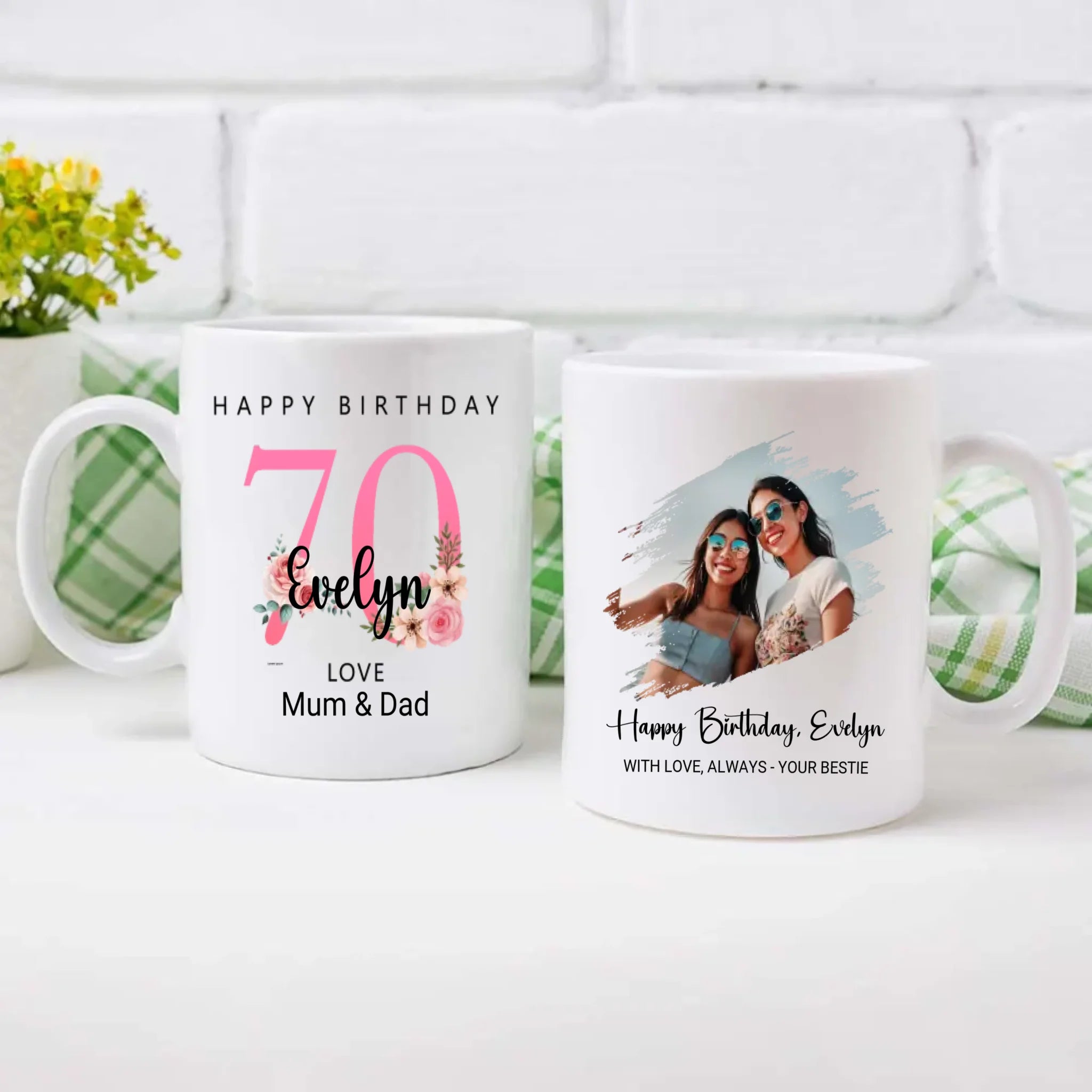 Elegant 70th Birthday Mug – Cheers to Seven Decades - 89Prints