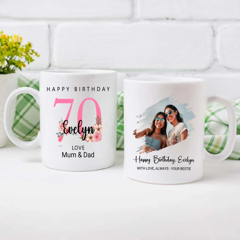 Elegant 70th Birthday Mug – Cheers to Seven Decades - 89Prints