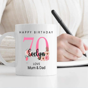 Elegant 70th Birthday Mug – Cheers to Seven Decades - 89Prints