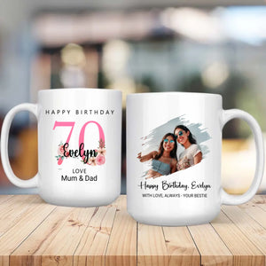 Elegant 70th Birthday Mug – Cheers to Seven Decades - 89Prints