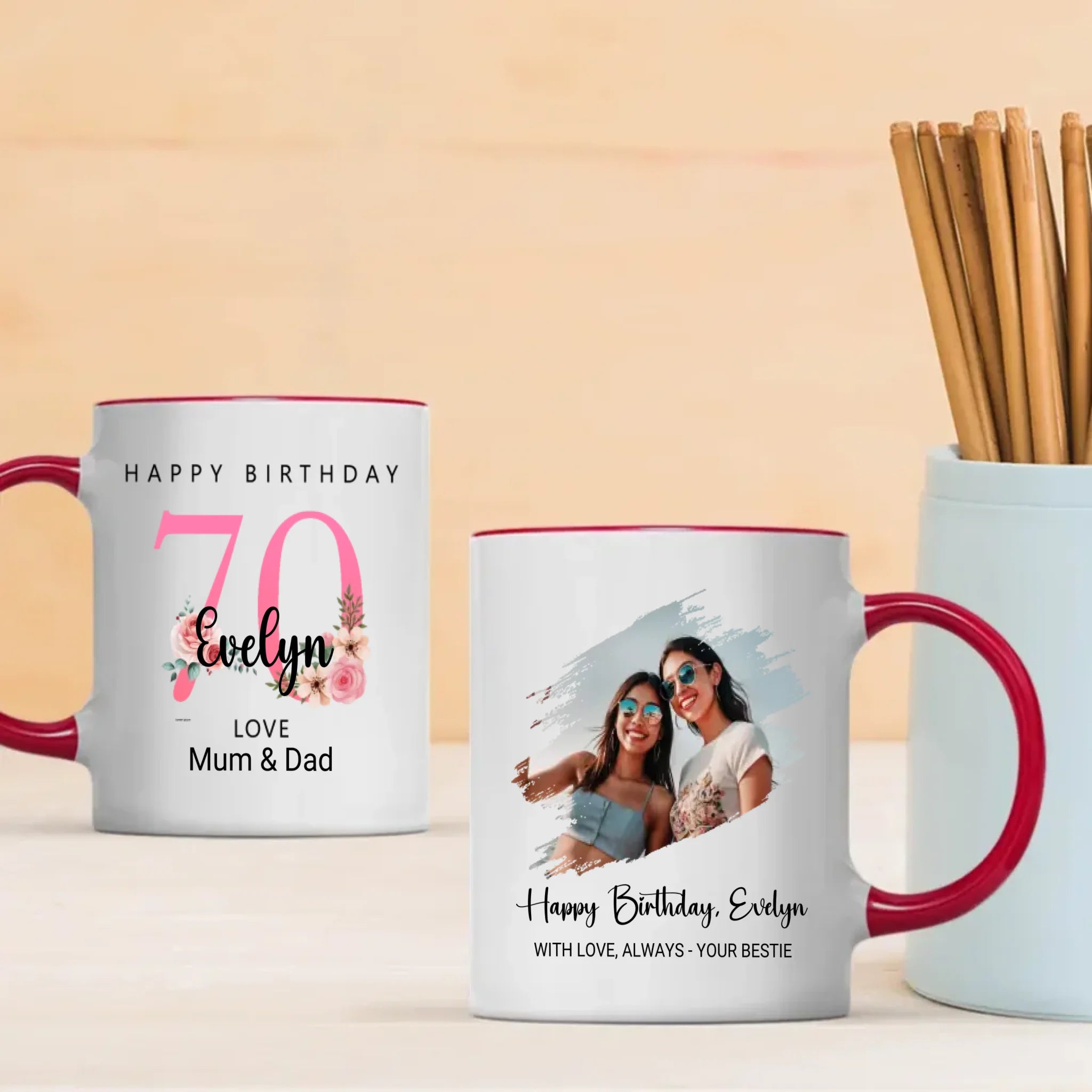 Elegant 70th Birthday Mug – Cheers to Seven Decades - 89Prints