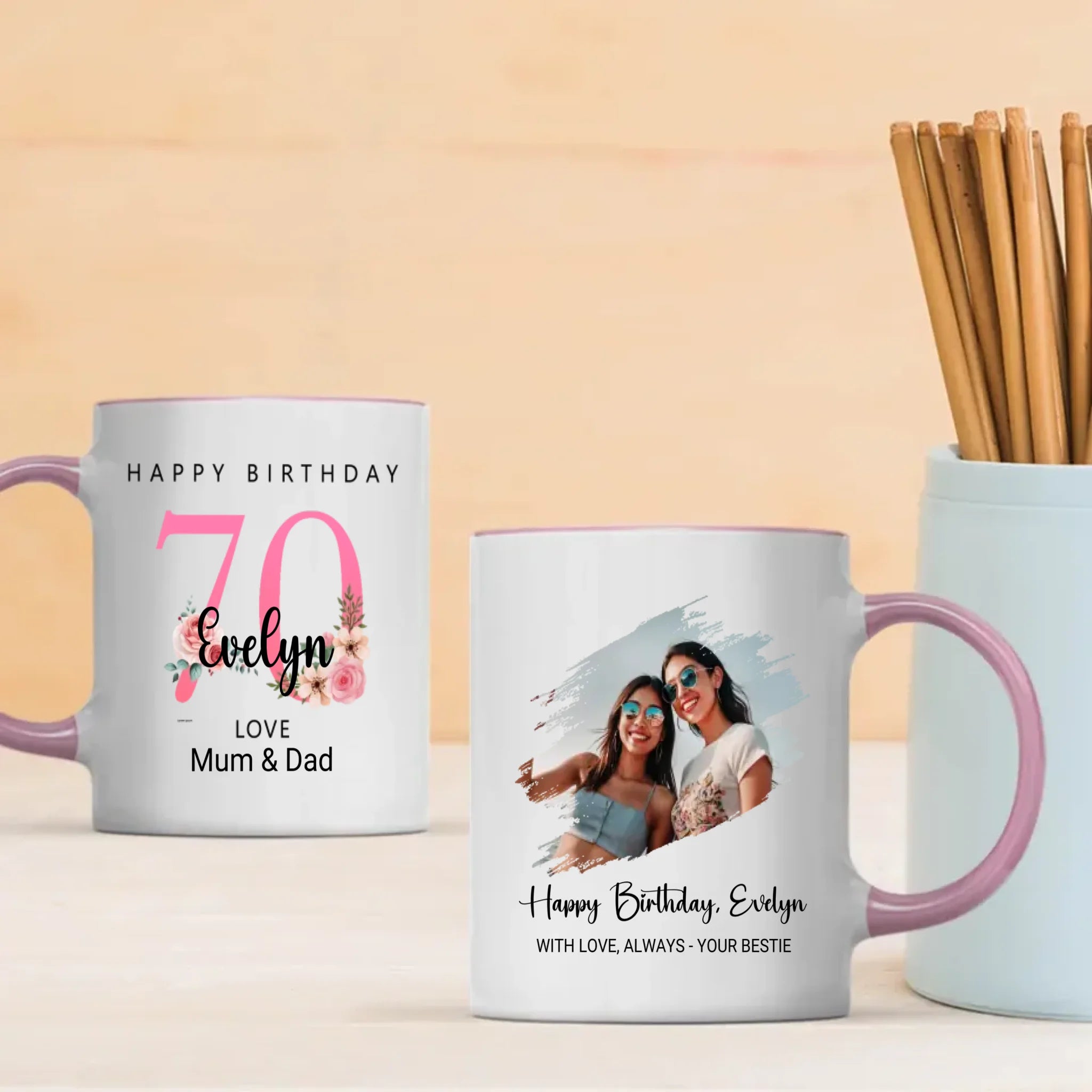 Elegant 70th Birthday Mug – Cheers to Seven Decades - 89Prints