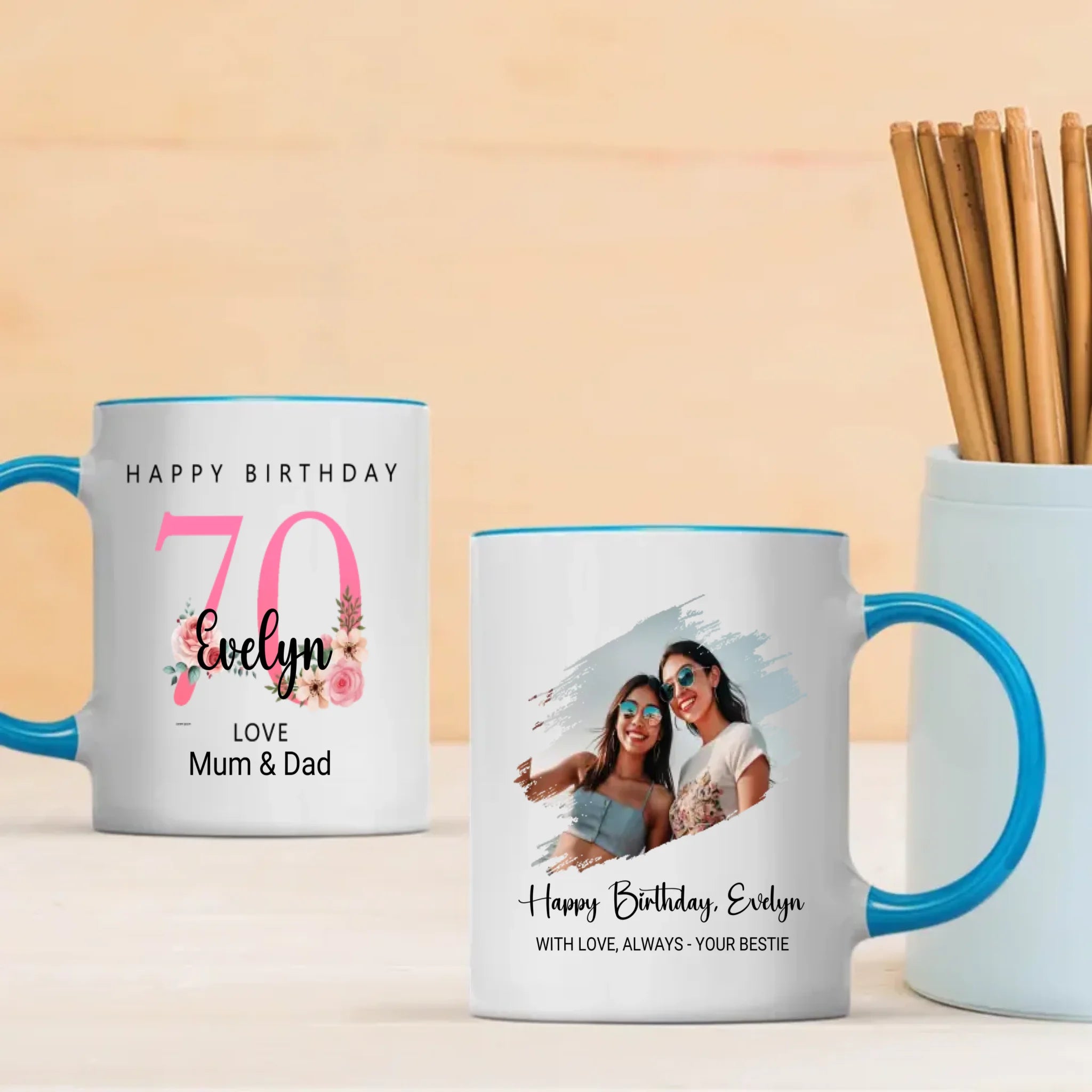 Elegant 70th Birthday Mug – Cheers to Seven Decades - 89Prints