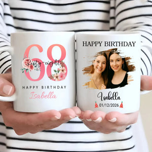 68th Commemorative Mug – Elegant Vintage Personalized Gift - 89Prints