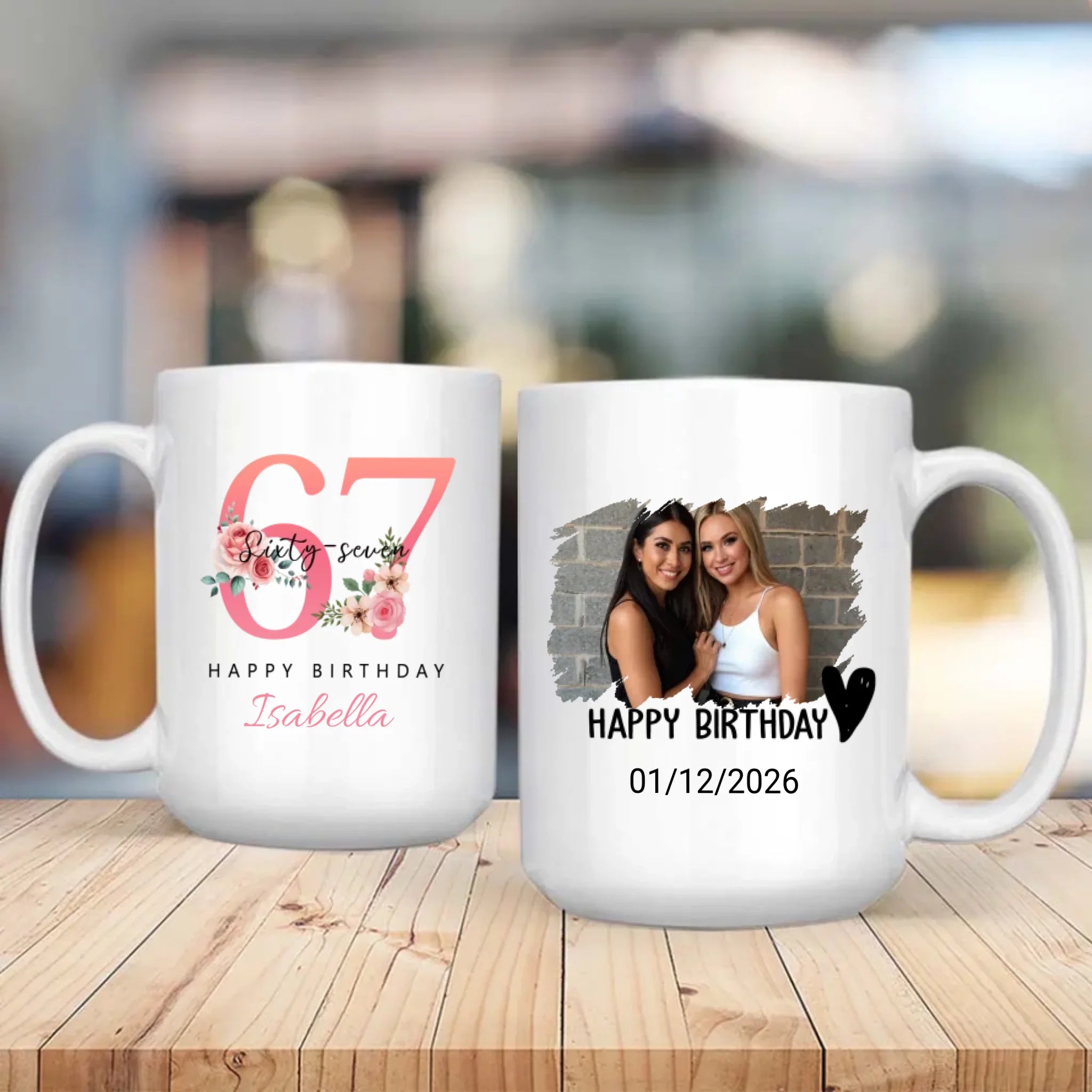 Custom Mug For 67th Anniversary – Classic Vintage Keepsake - 89Prints