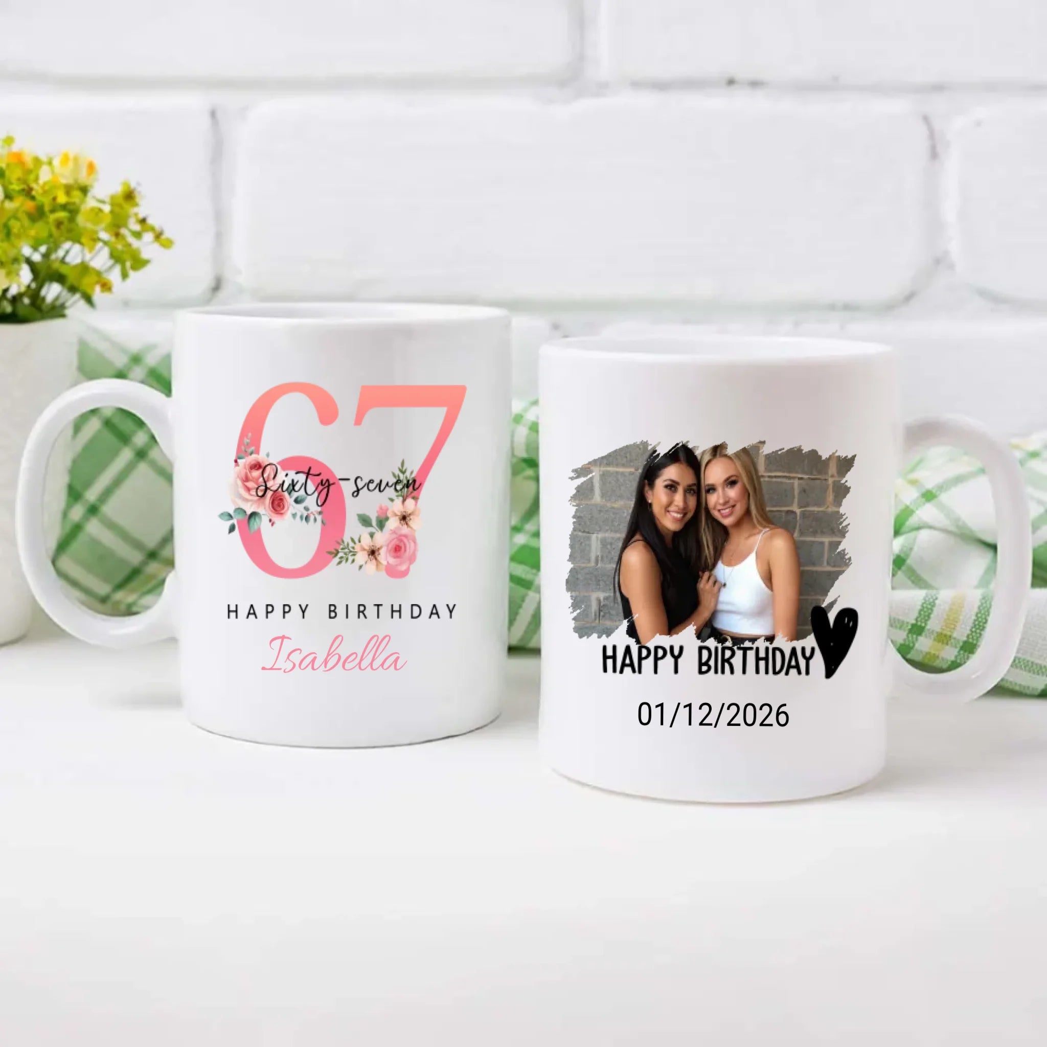 Custom Mug For 67th Anniversary – Classic Vintage Keepsake - 89Prints