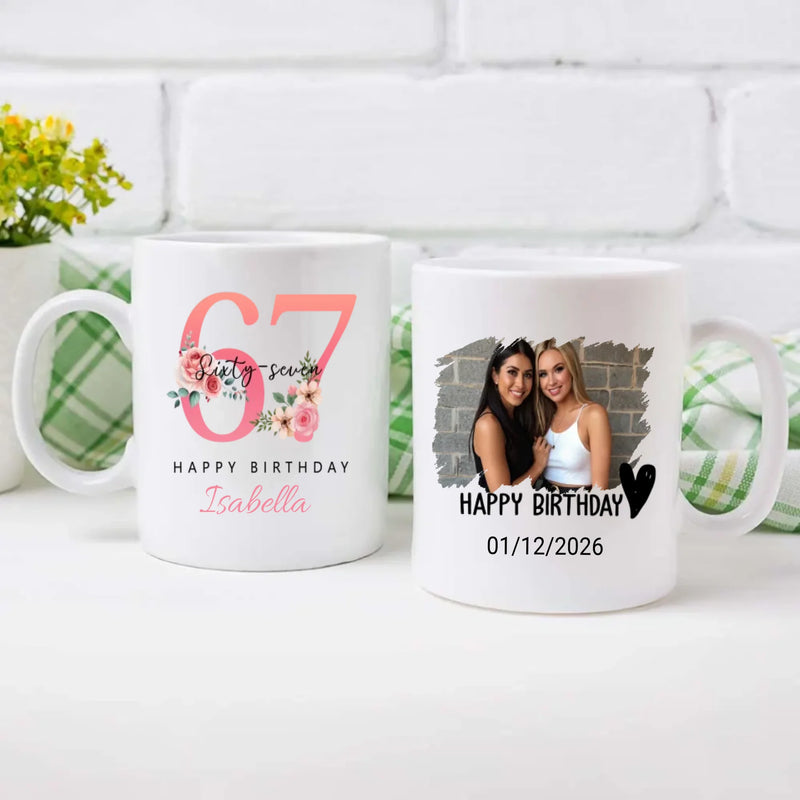 Custom Mug For 67th Anniversary – Classic Vintage Keepsake - 89Prints