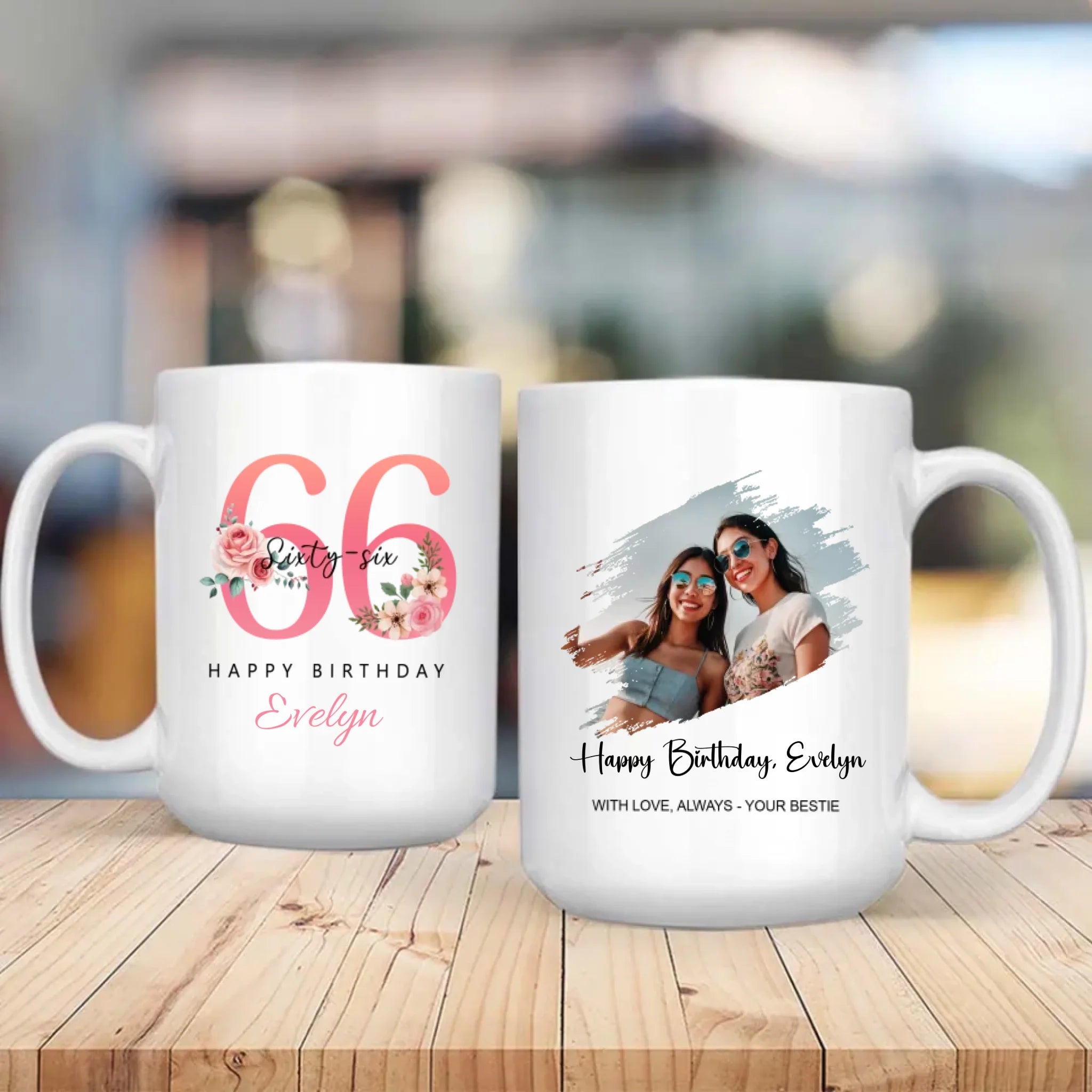 Personalized Vintage Mug – Beautiful Gift For 66th Memory - 89Prints