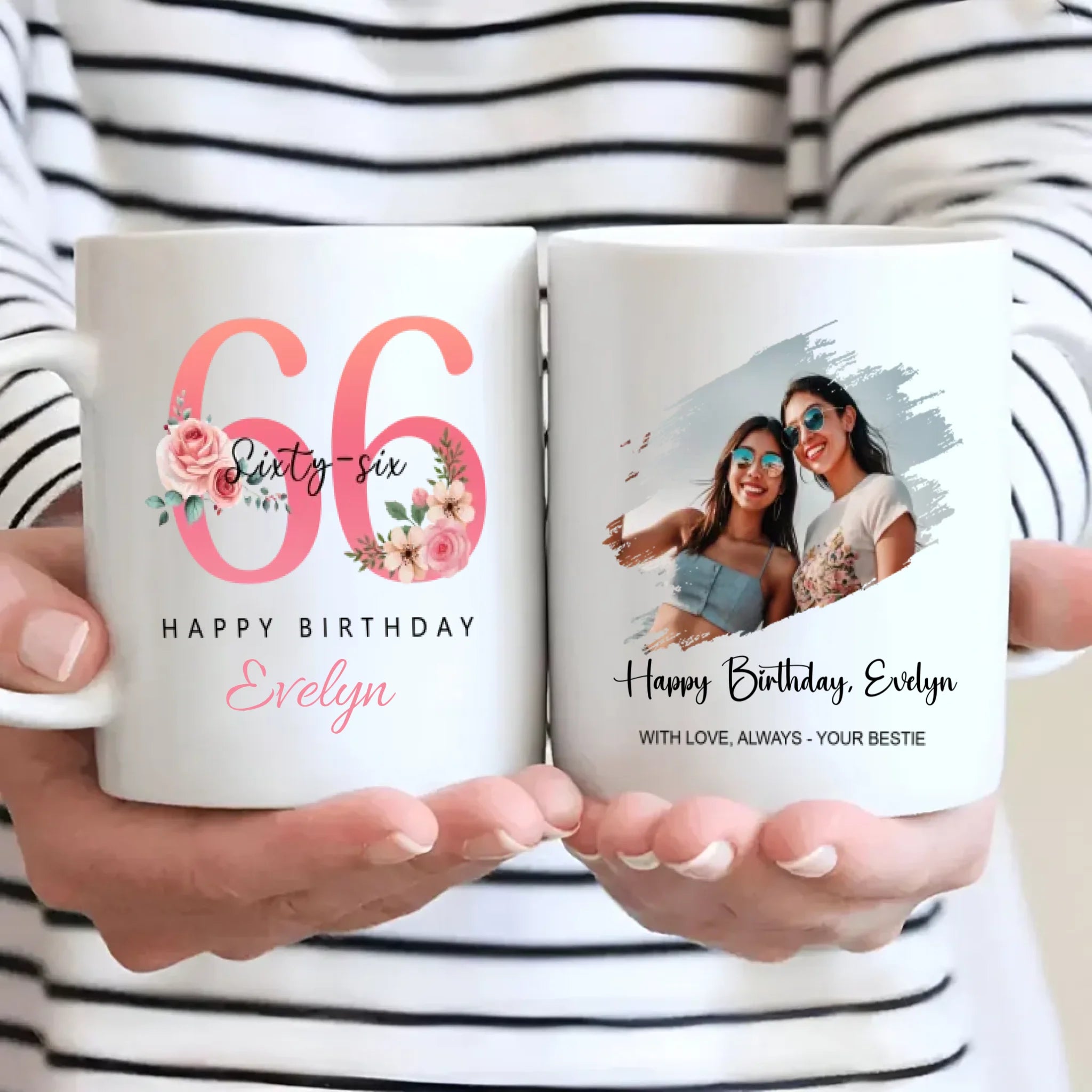 Personalized Vintage Mug – Beautiful Gift For 66th Memory - 89Prints