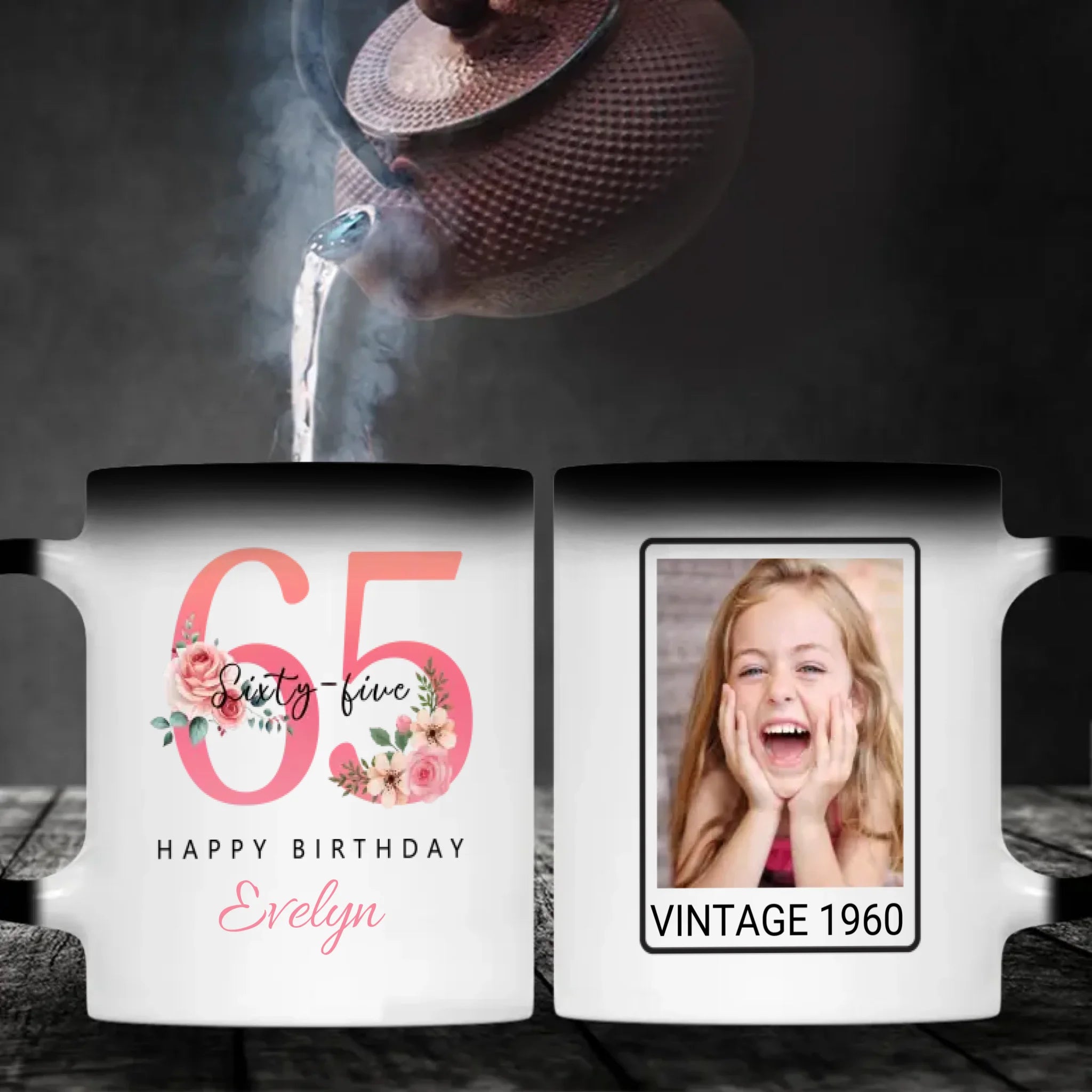Custom Vintage Keepsake Mug – Meaningful Gift For Her 65th Milestone - 89Prints