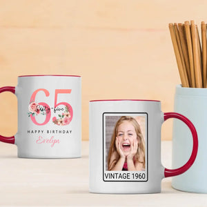 Custom Vintage Keepsake Mug – Meaningful Gift For Her 65th Milestone - 89Prints