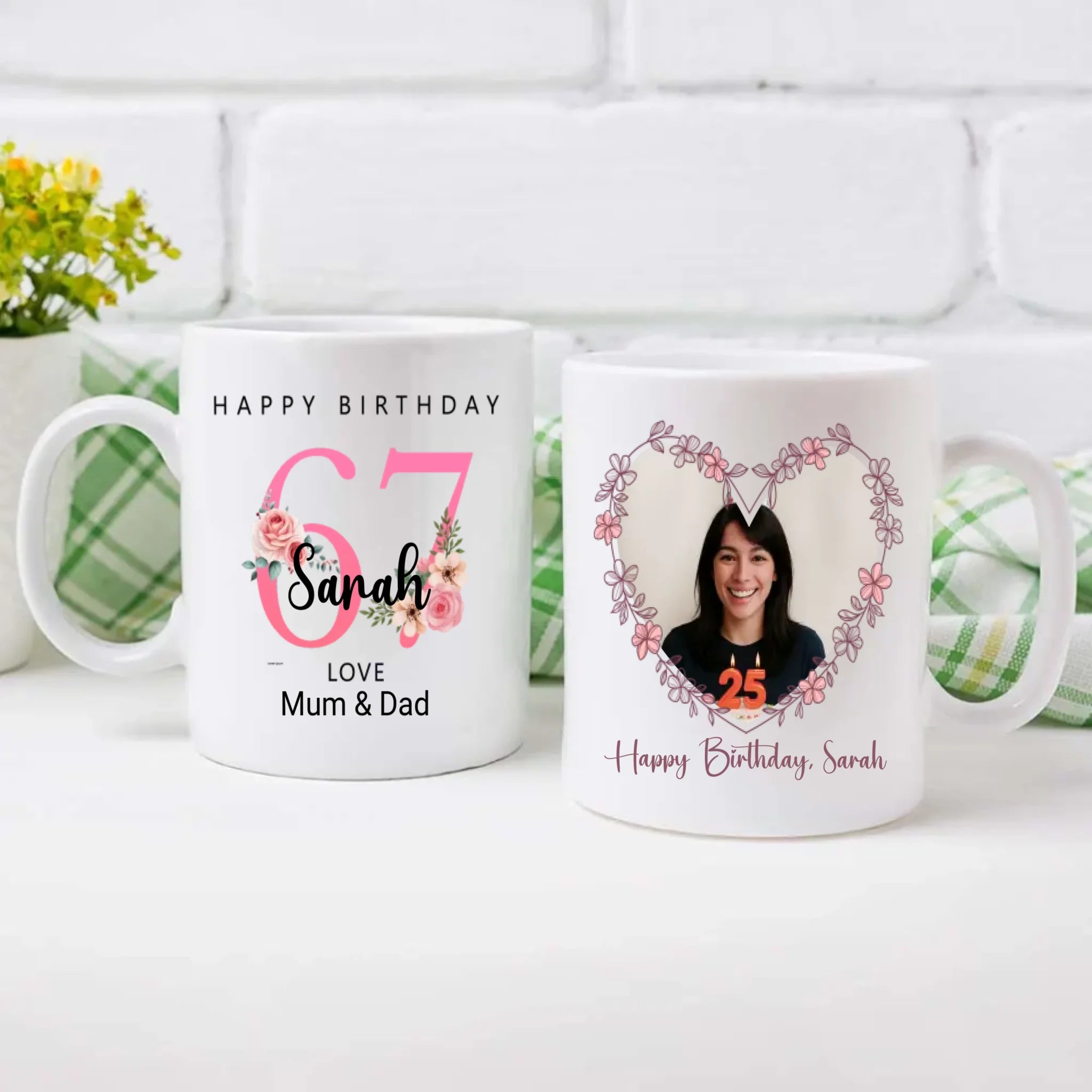 67th & Joyful – A Personalized Birthday Mug from the Heart - 89Prints