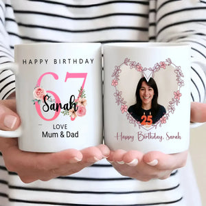 67th & Joyful – A Personalized Birthday Mug from the Heart - 89Prints