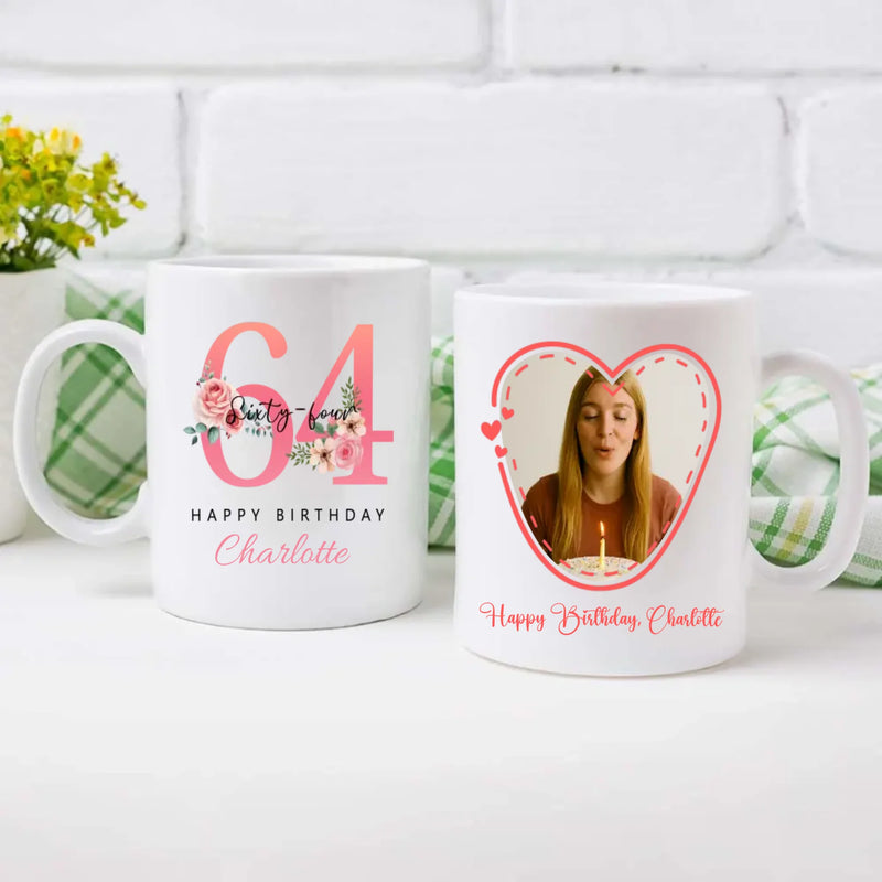 Personalized Keepsake Mug – Elegant & Heartfelt 64th Celebration Gift - 89Prints