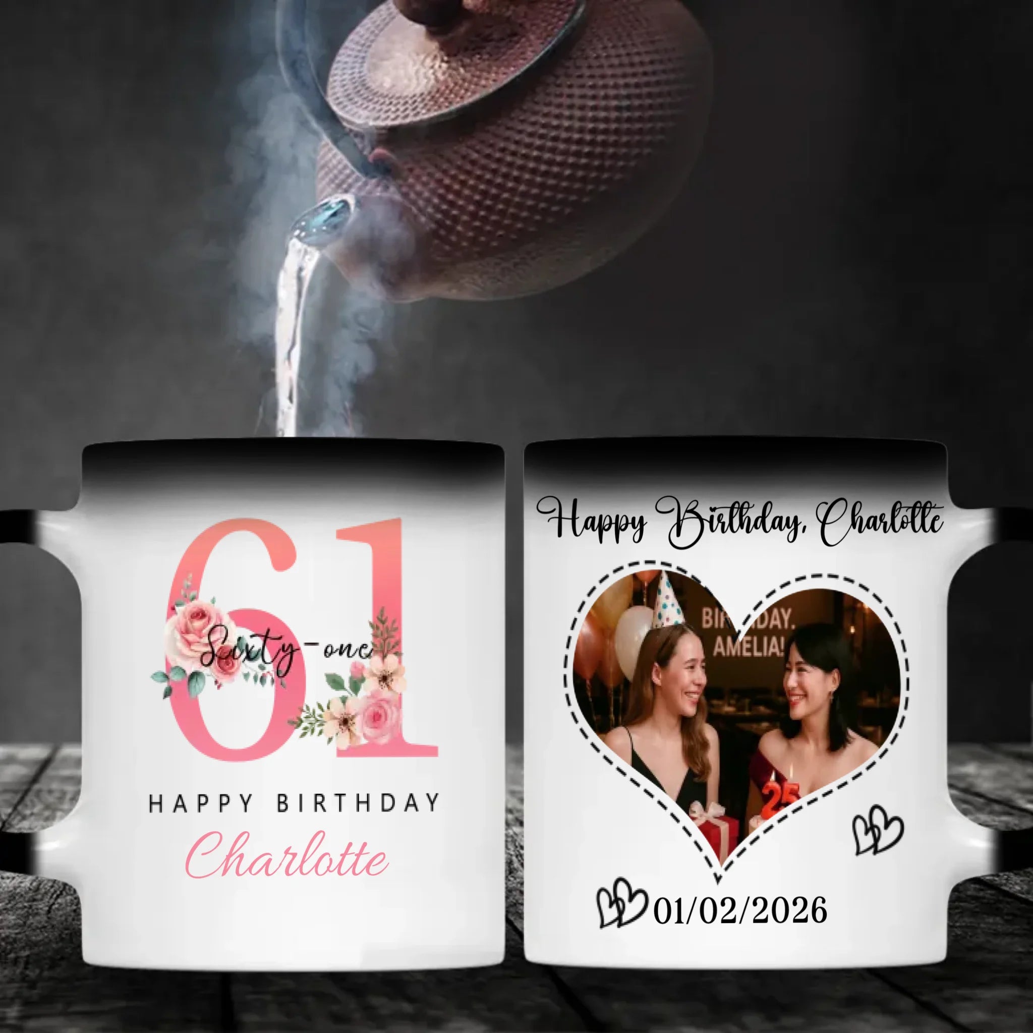 Custom Mug Gift – Elegant Personalized Keepsake For 61st Birthday - 89Prints