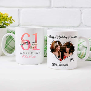 Custom Mug Gift – Elegant Personalized Keepsake For 61st Birthday - 89Prints