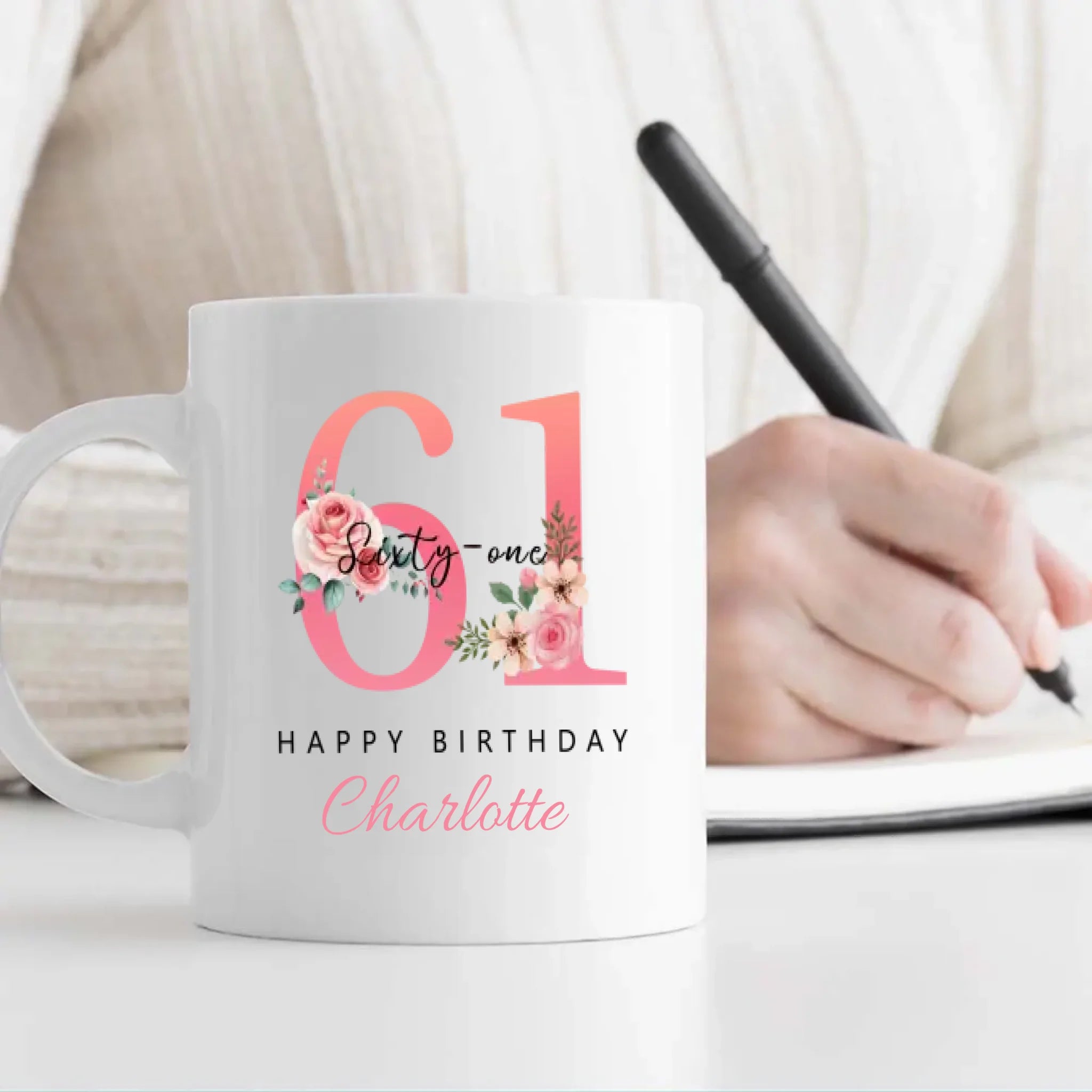 Custom Mug Gift – Elegant Personalized Keepsake For 61st Birthday - 89Prints