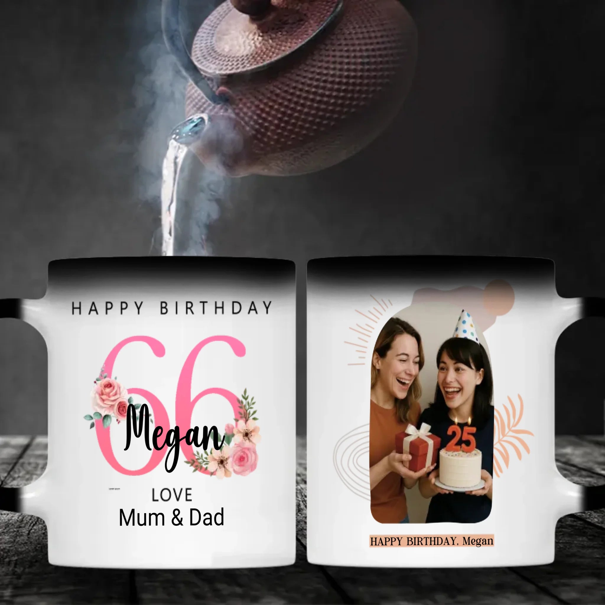 66th & Smiling – Custom Mug Gift for a Lifetime of Joy - 89Prints