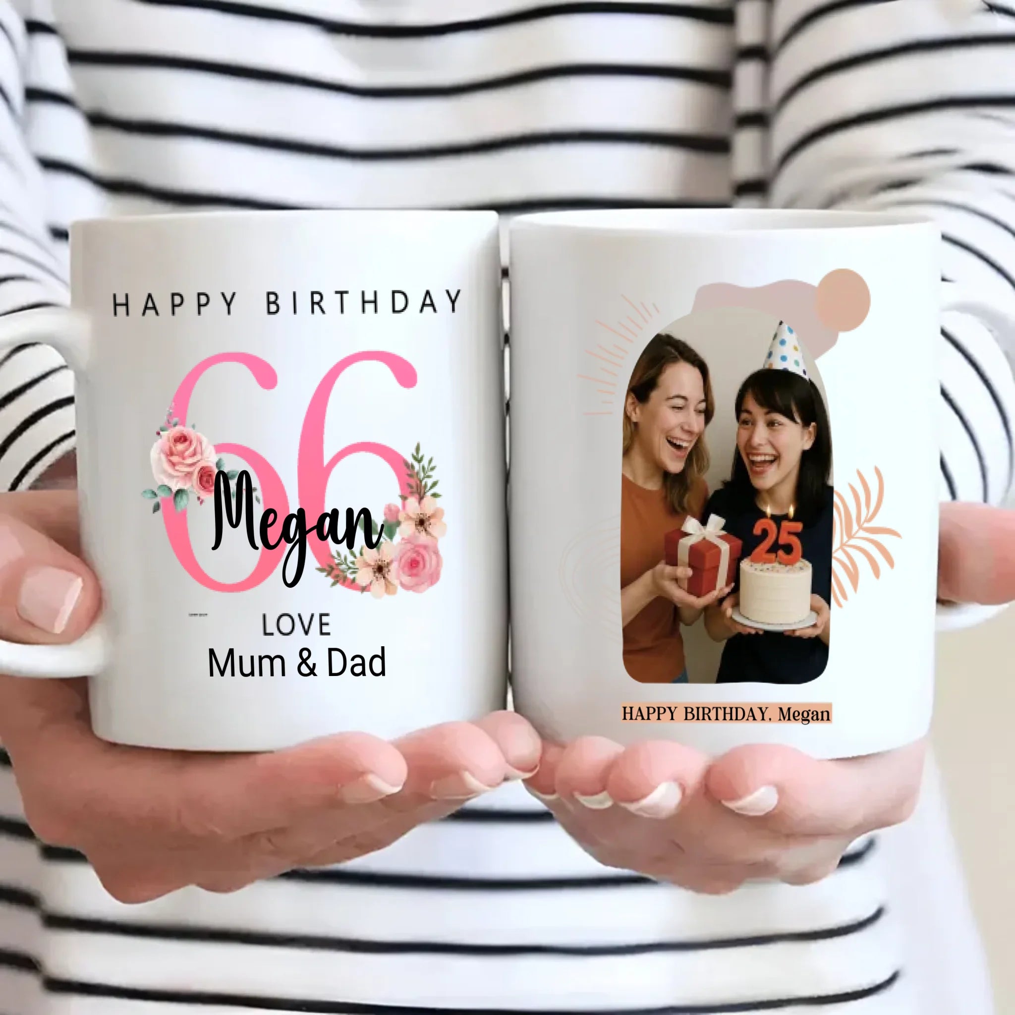 66th & Smiling – Custom Mug Gift for a Lifetime of Joy - 89Prints