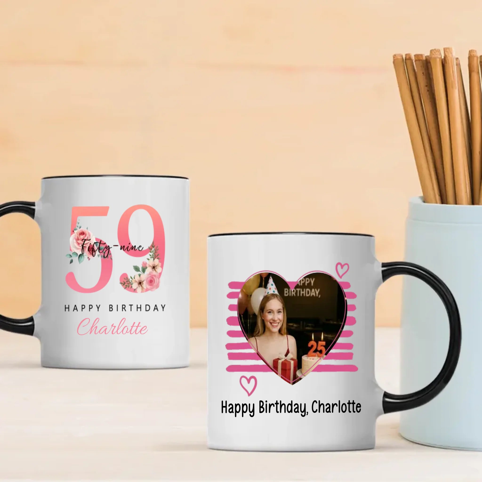 Precious Coffee Mug – Elegant Personalized Gift For Her 59th Birthday - 89Prints