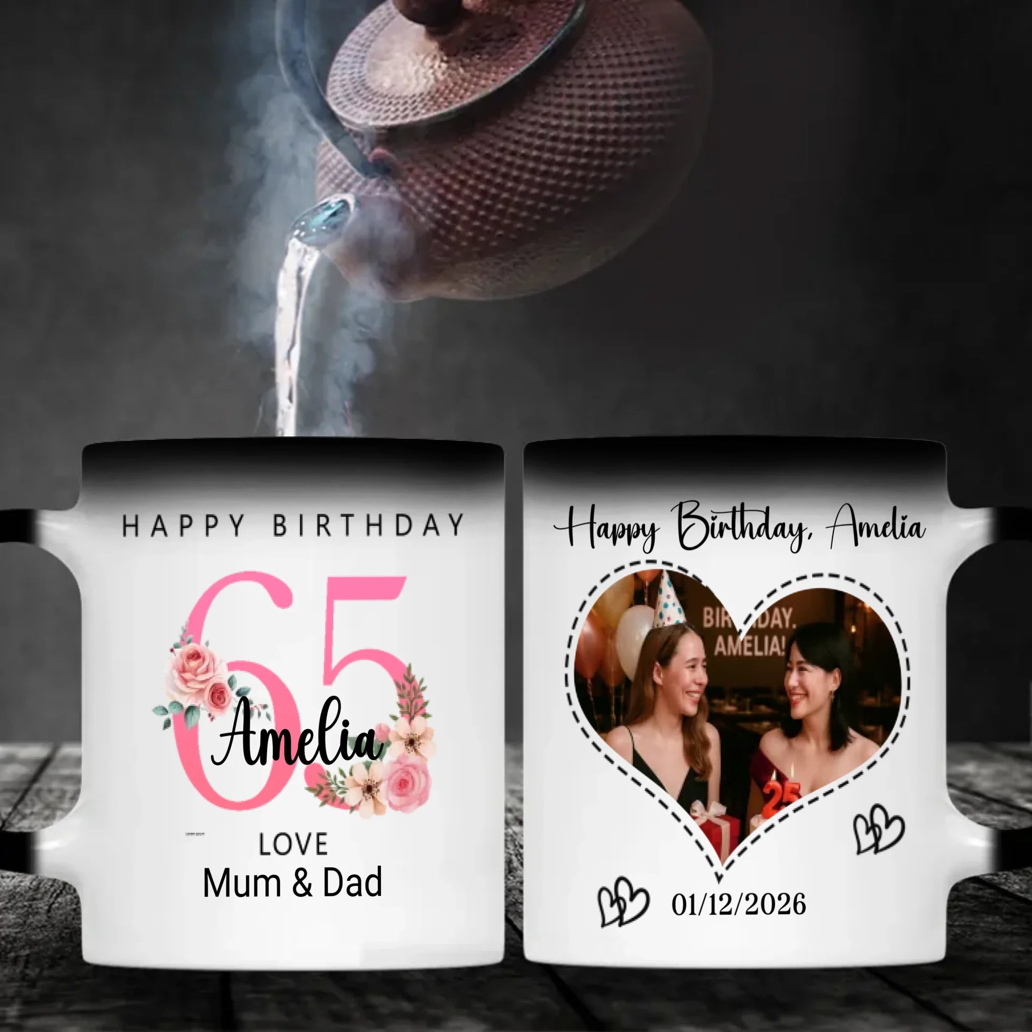 65th & Graceful – Timeless Birthday Mug for Mom - 89Prints