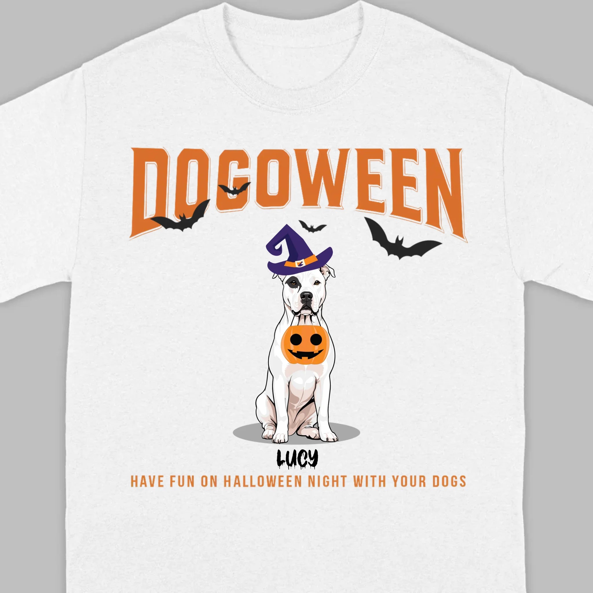 Personalized Dogoween T-Shirt | Custom Dog Halloween Tee - 89Prints