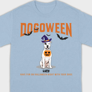 Personalized Dogoween T-Shirt | Custom Dog Halloween Tee - 89Prints