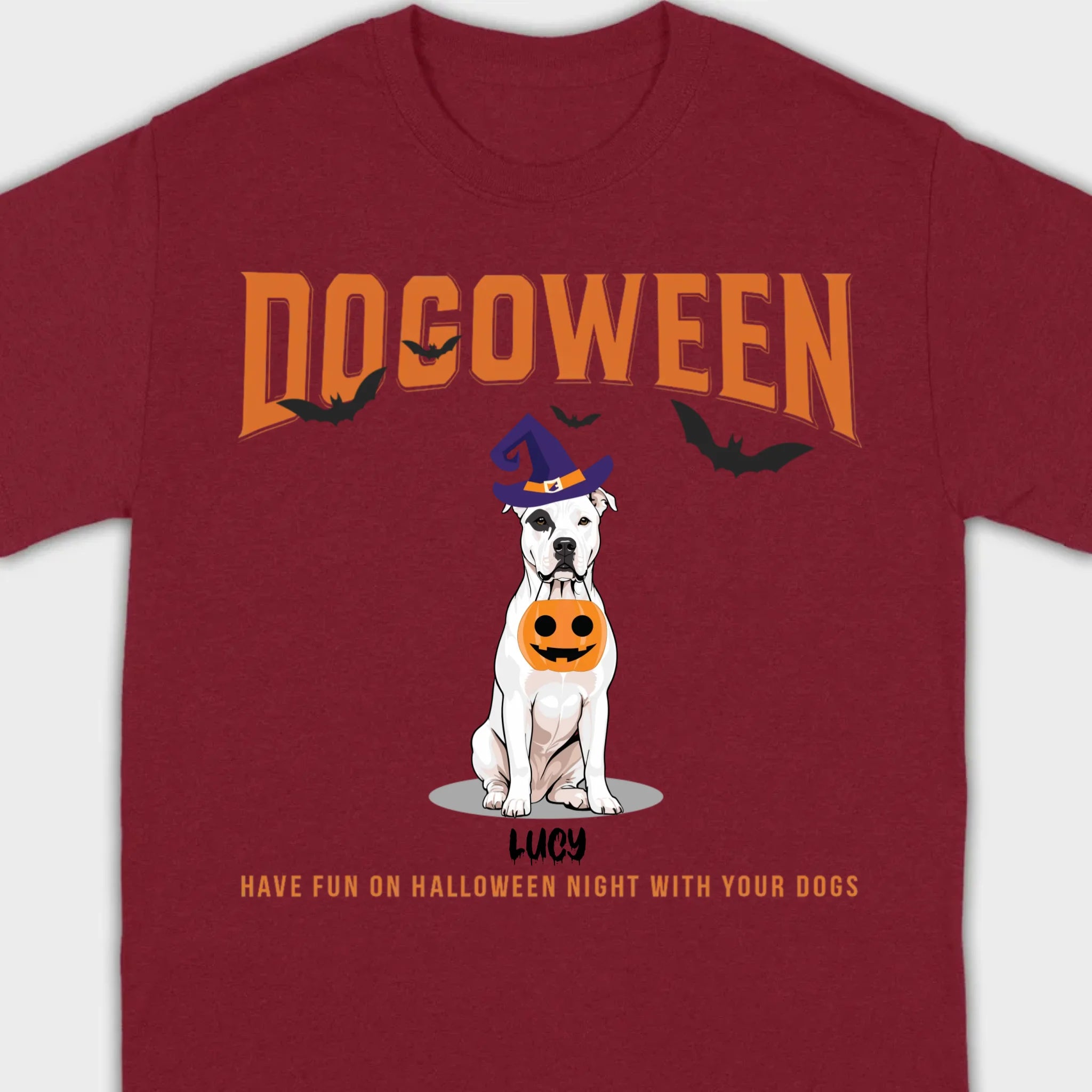 Personalized Dogoween T-Shirt | Custom Dog Halloween Tee - 89Prints