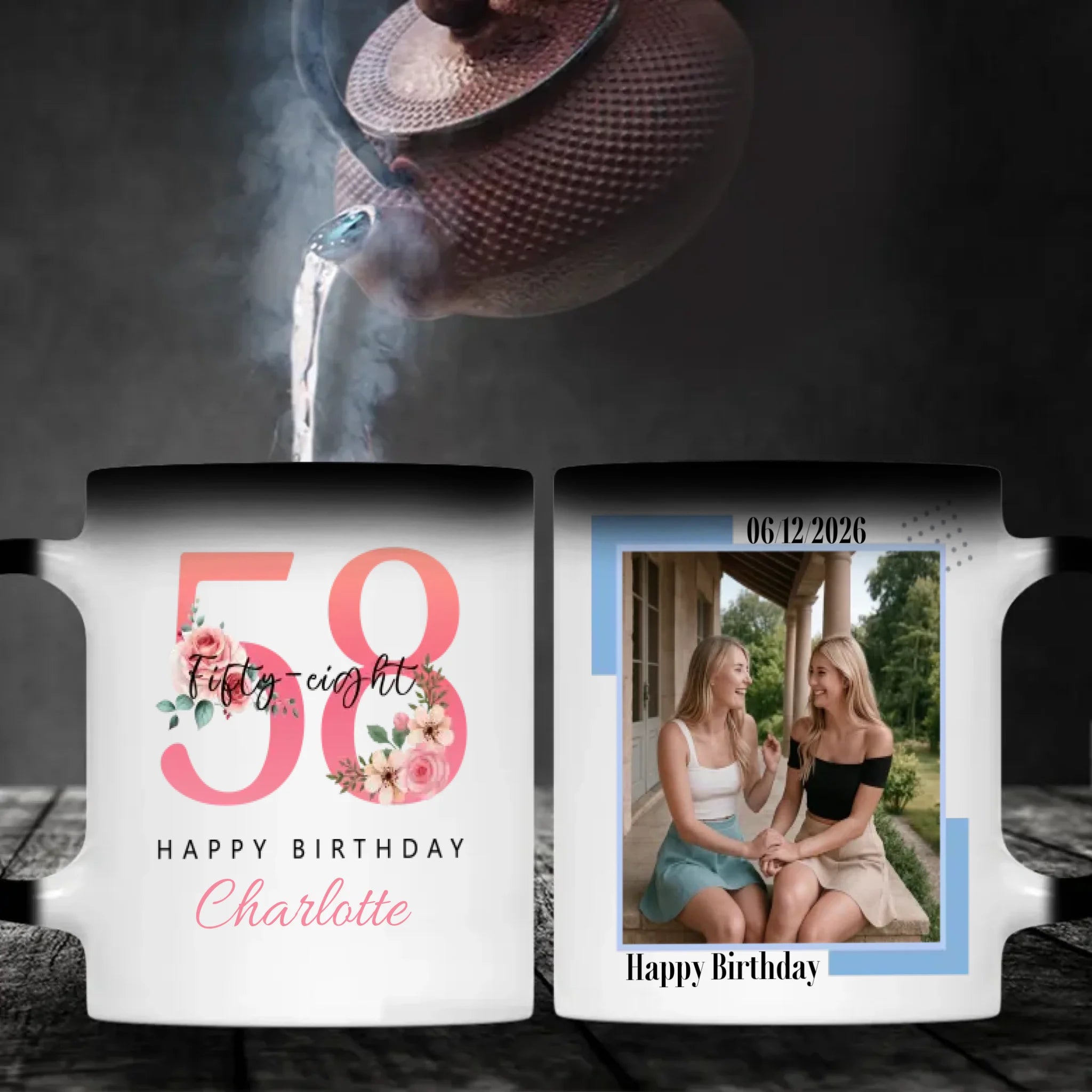 Personalized 58th Birthday Mug – Bringing Warmth, Elegance, and Sweet Memories - 89Prints