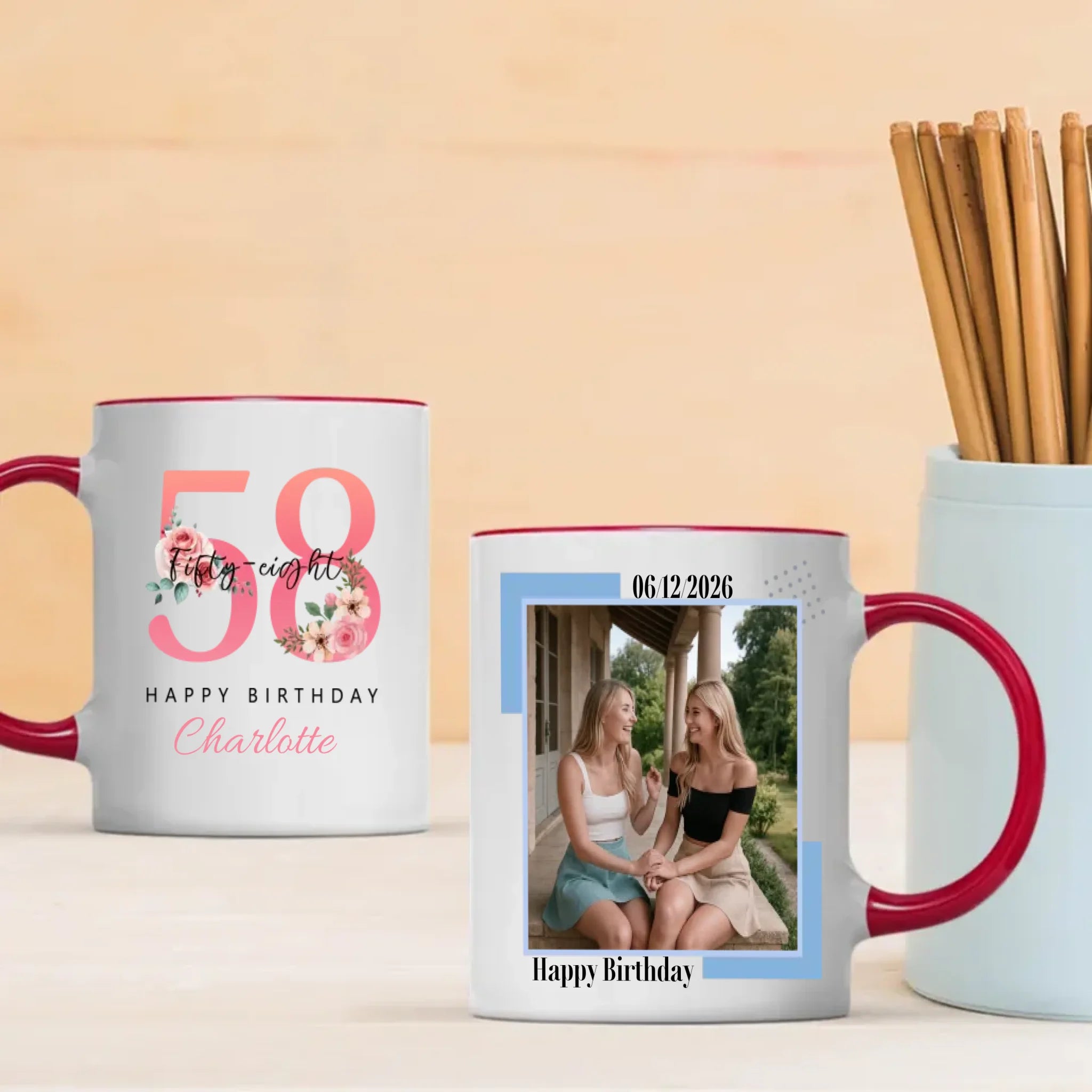 Personalized 58th Birthday Mug – Bringing Warmth, Elegance, and Sweet Memories - 89Prints