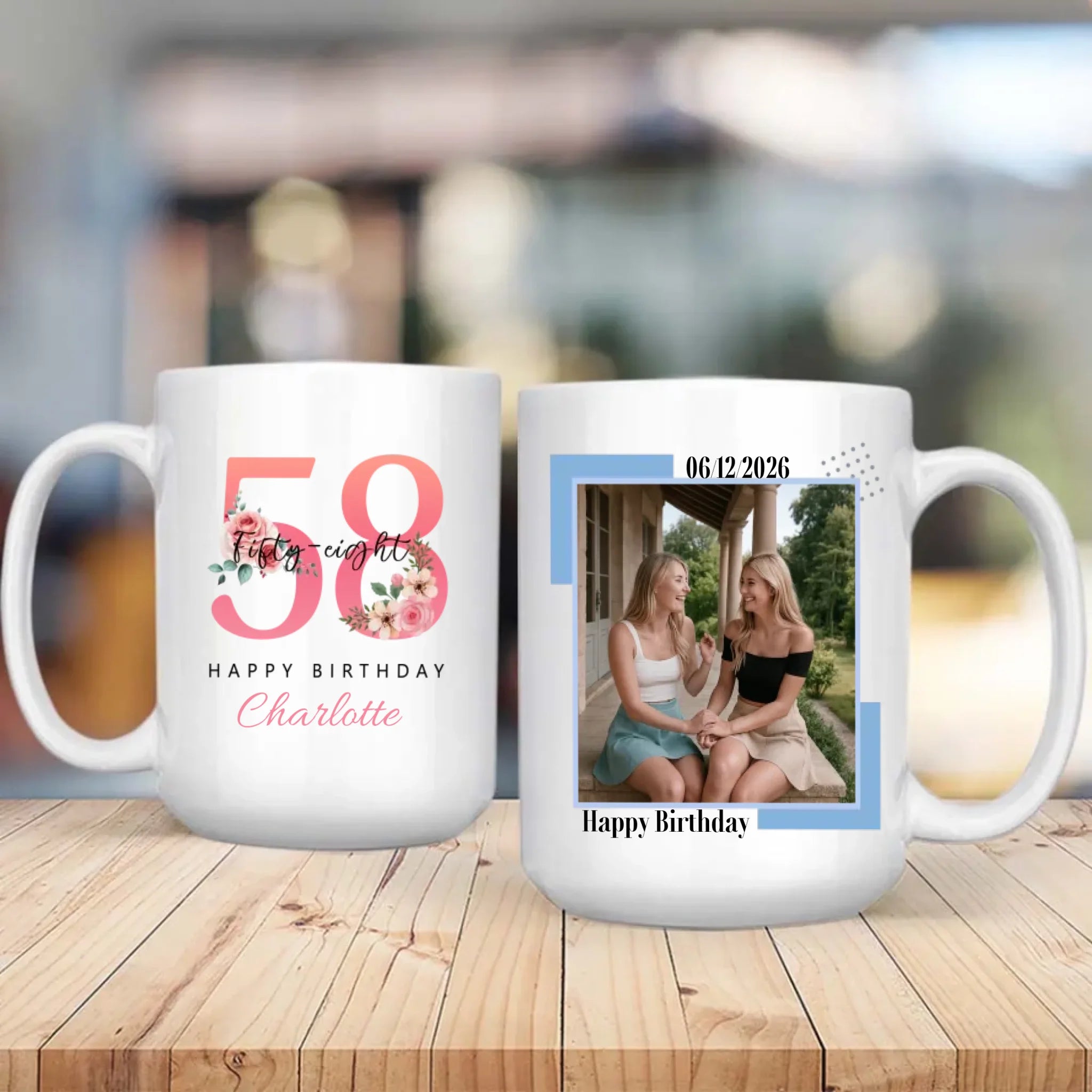 Personalized 58th Birthday Mug – Bringing Warmth, Elegance, and Sweet Memories - 89Prints