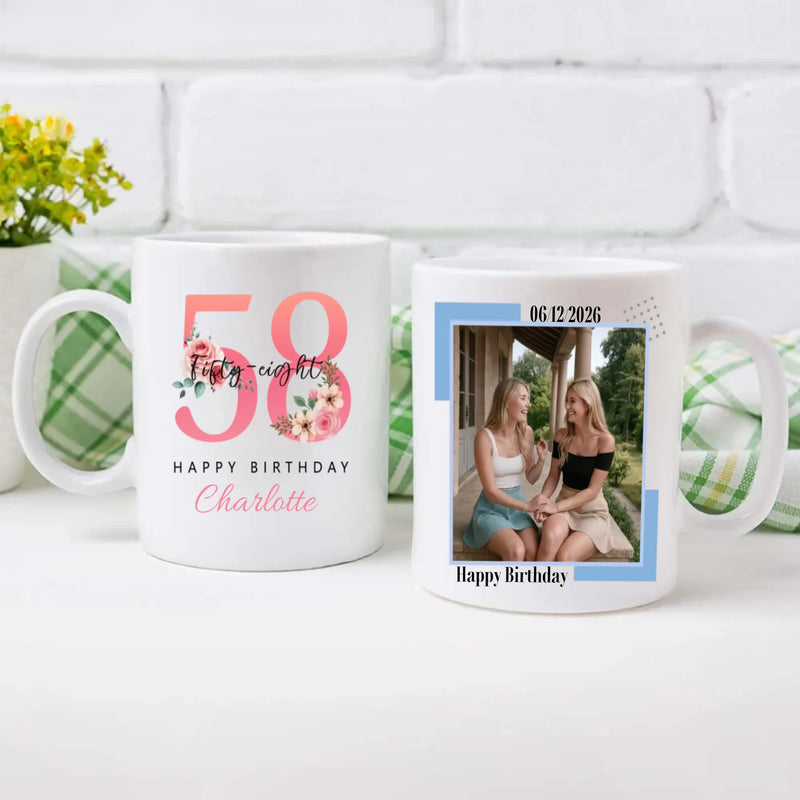 Personalized 58th Birthday Mug – Bringing Warmth, Elegance, and Sweet Memories - 89Prints