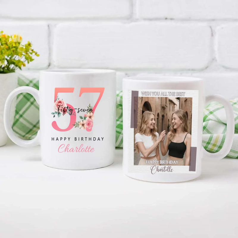 Personalized 57th Birthday Mug – A Heartfelt Gift That Says Wish You All The Best - 89Prints