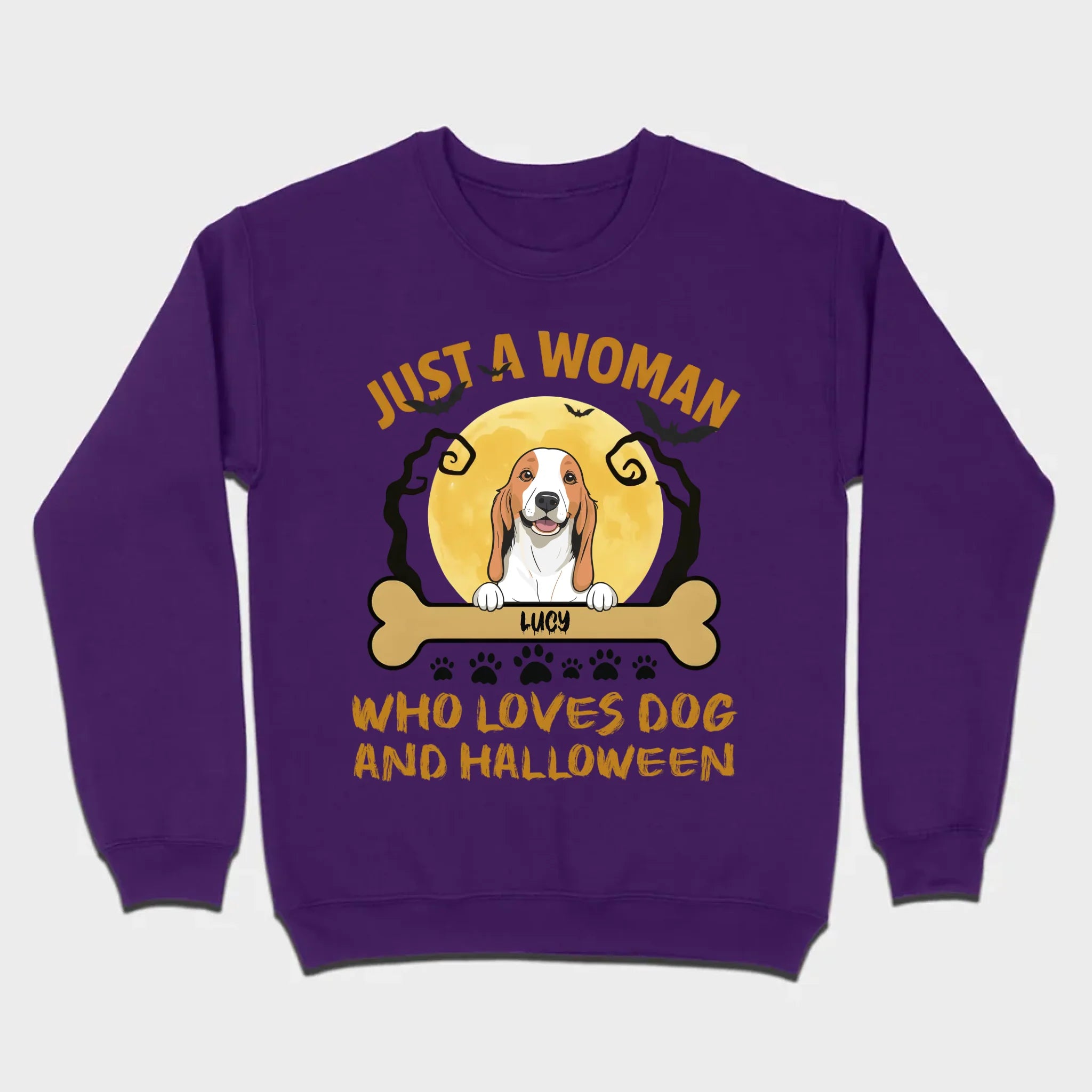 Personalized Dog Halloween T-Shirt | Just a Woman Who Loves Dog and Halloween - 89Prints