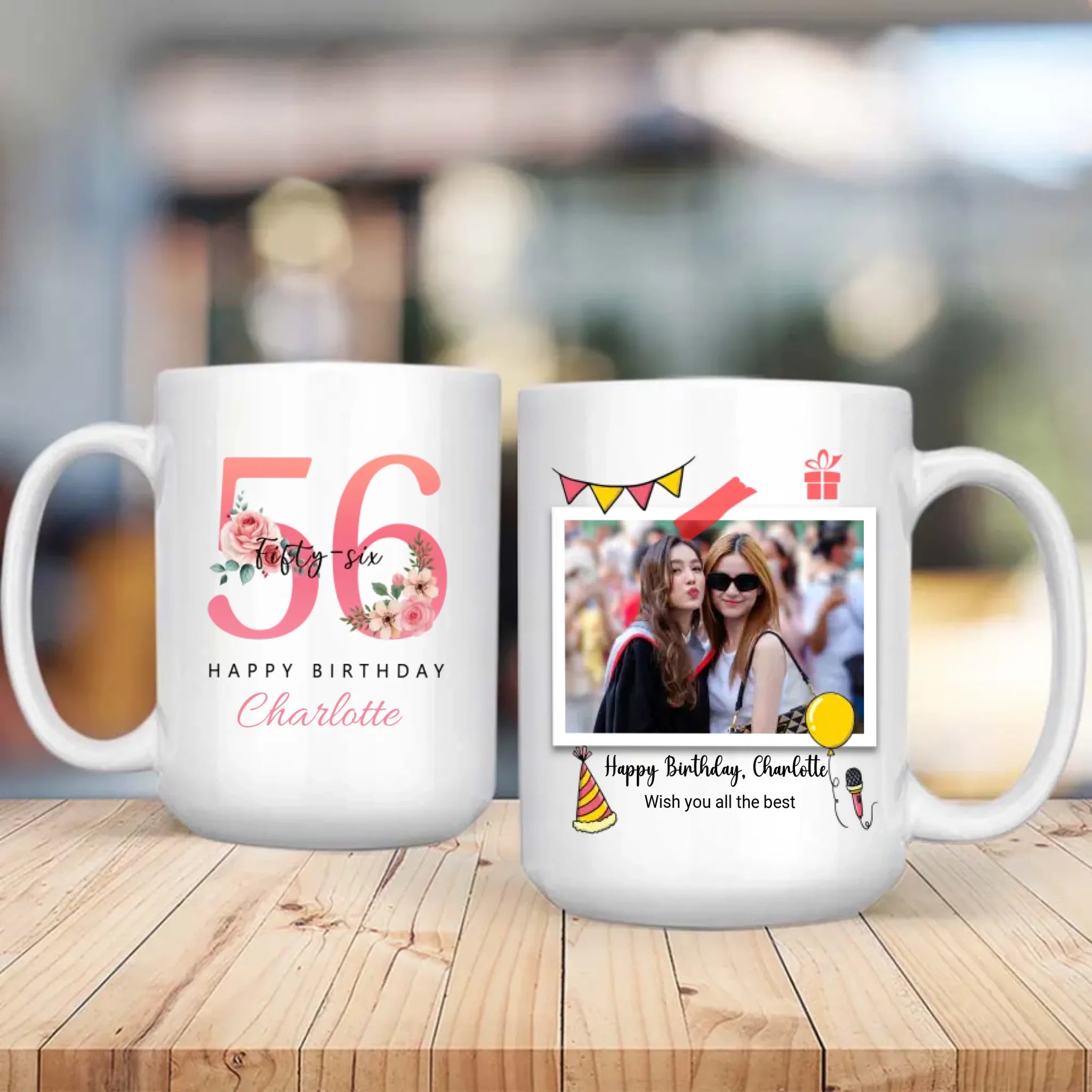 Personalized 56th Birthday Mug – Elegant Keepsake That Says Wish You All The Best -