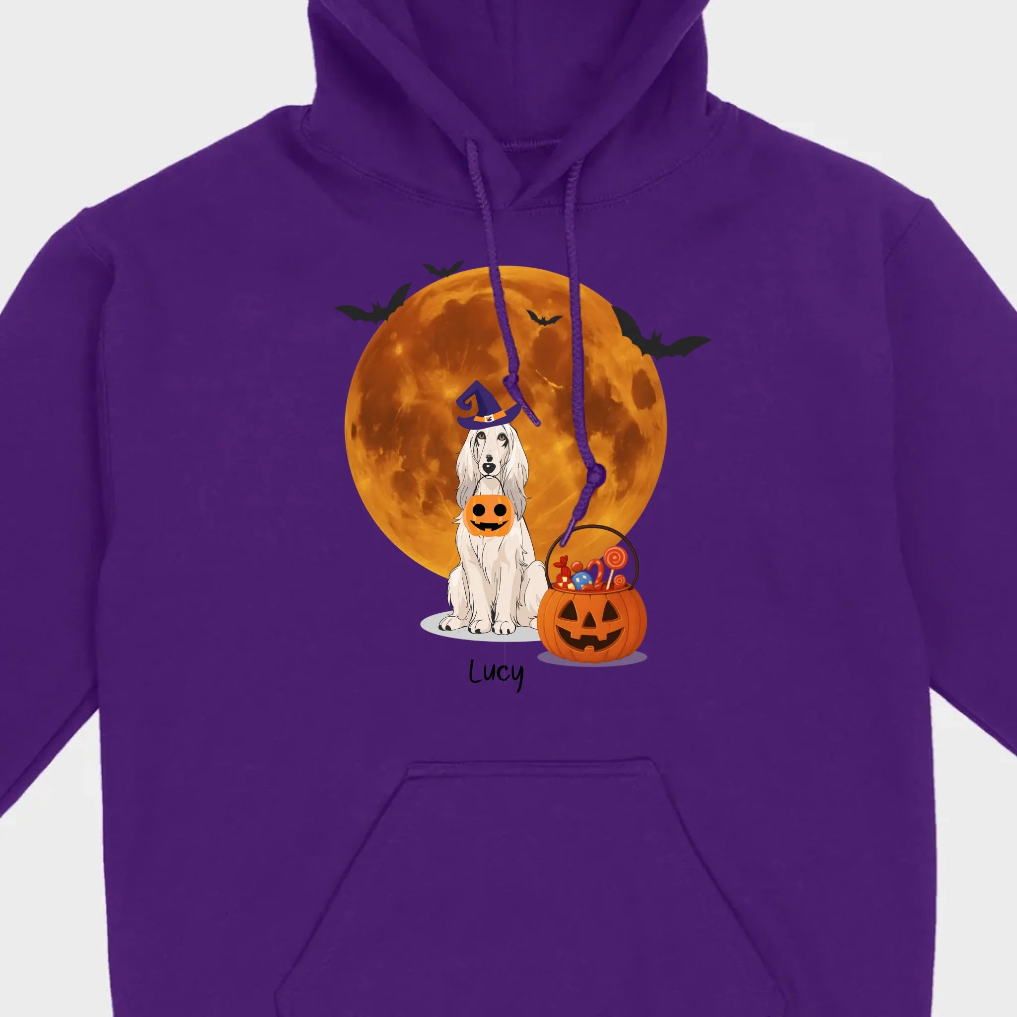 Personalized Dog Halloween Shirt | Custom Dog Moon & Pumpkin Tee - 89Prints