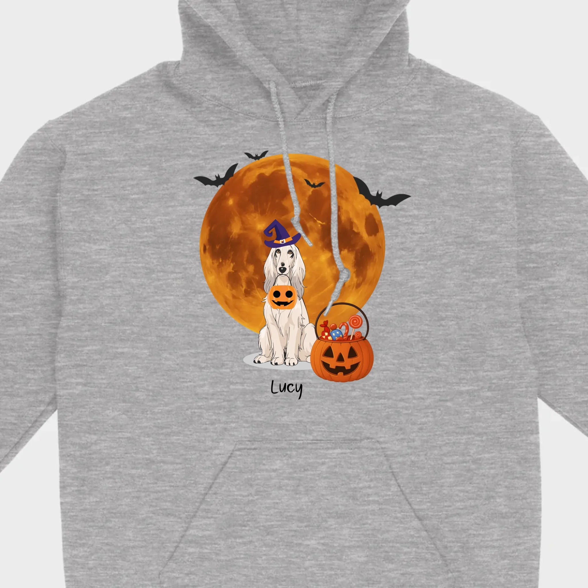 Personalized Dog Halloween Shirt | Custom Dog Moon & Pumpkin Tee - 89Prints