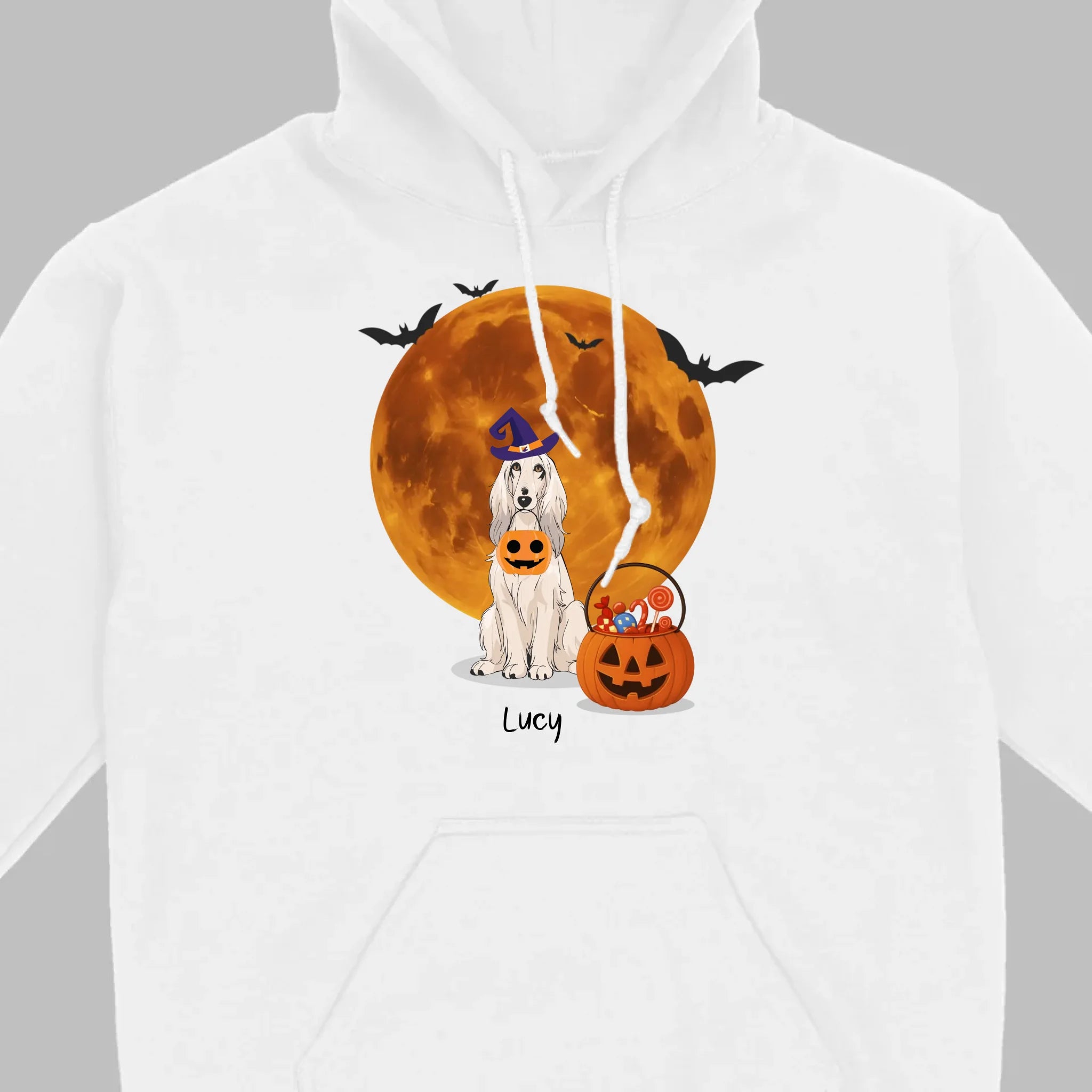 Personalized Dog Halloween Shirt | Custom Dog Moon & Pumpkin Tee - 89Prints